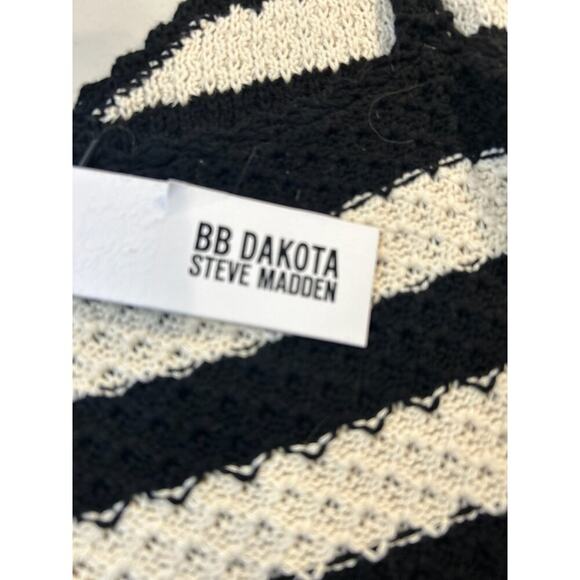 BB DAKOTA Women's Canary Island Top, Black/White Stripped Size Large NWT - Picture 6 of 9